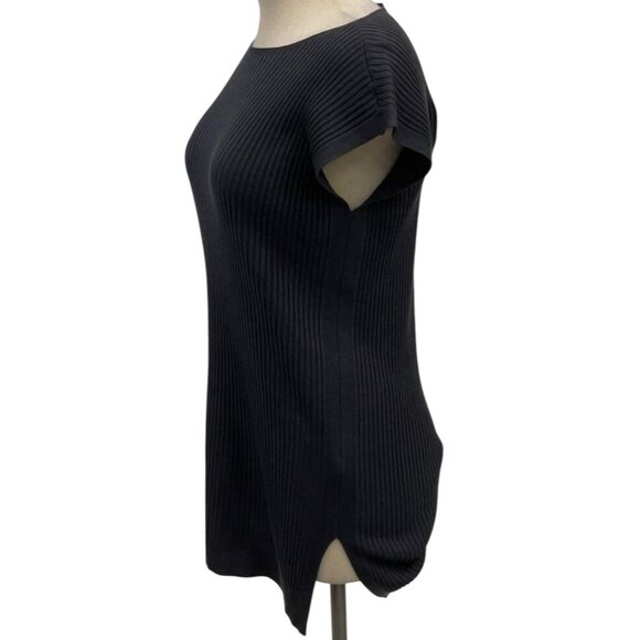 Eileen Fisher Tencel Tunic XS Gray Split Hem Cap Sleeve NWT $258 USA 10037 - Picture 13 of 14